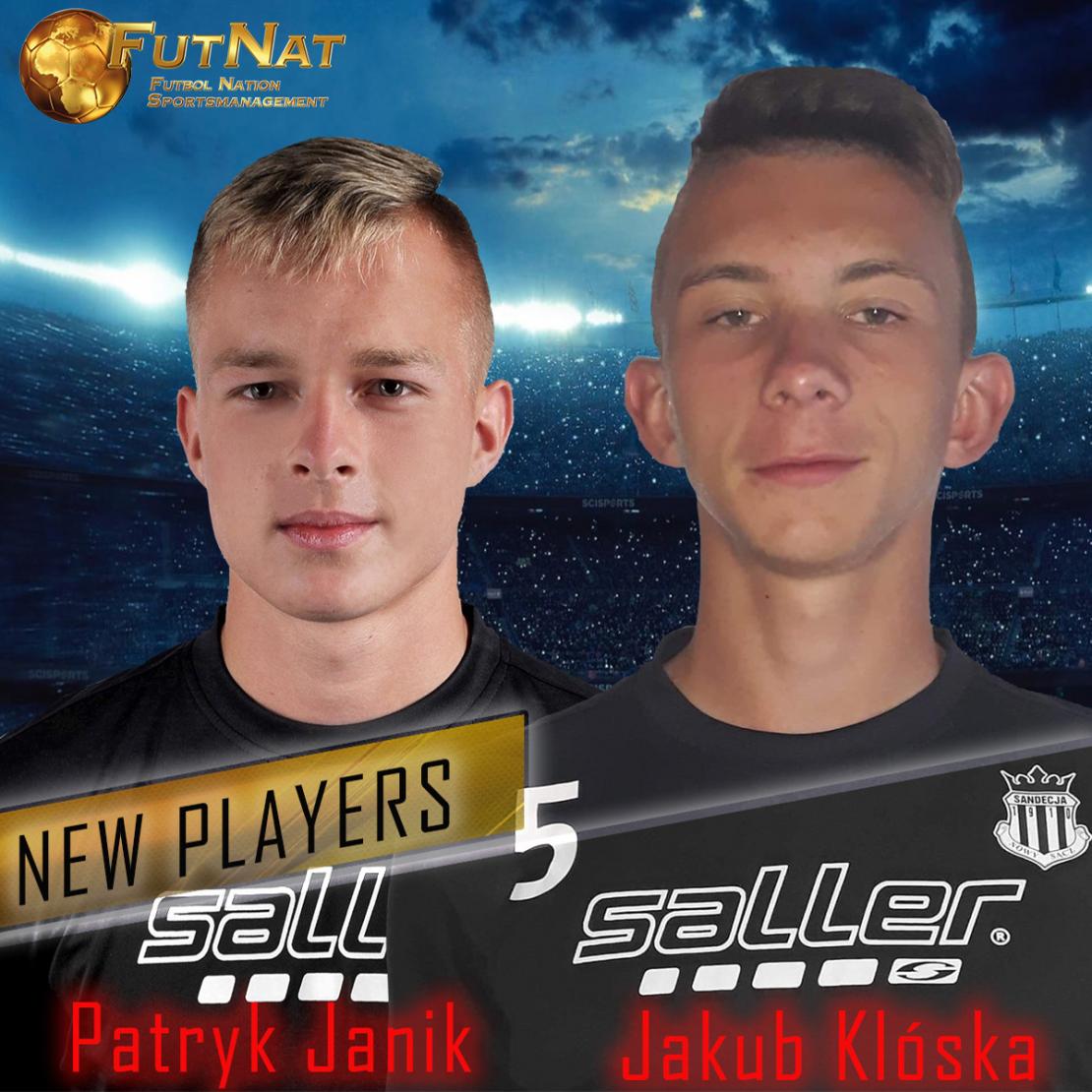 New Players Jakub Klóska und Patryk Janik join the FutNat-Family