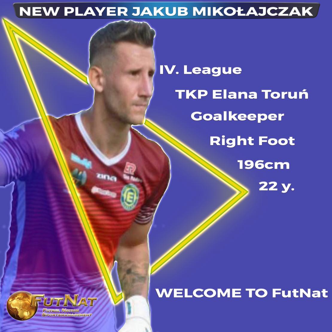 Neuer Torwart bei FutNat: Jakub Mikołajczak