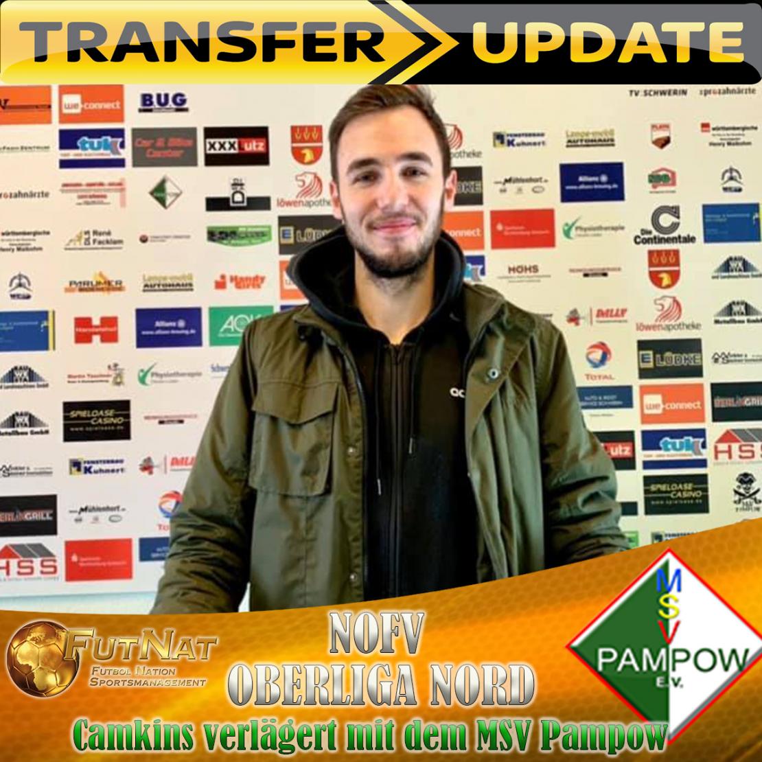 S.Camkins verl&auml;ngert bei MSV Pampow in der Oberliga Nord